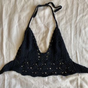 Knit Black Festival Crop Top